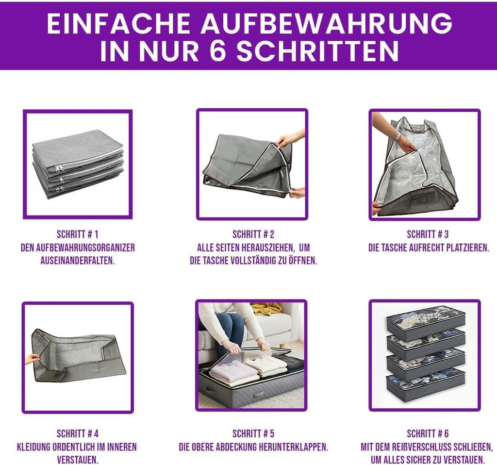 Unterbett-Aufbewahrungsboxen (2er-Set)