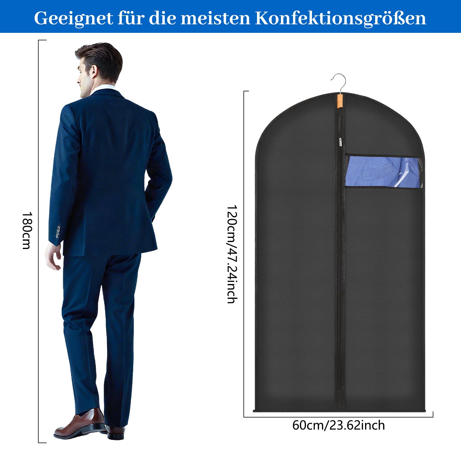 Atmungsaktive Kleidersäcke (3er-Set)