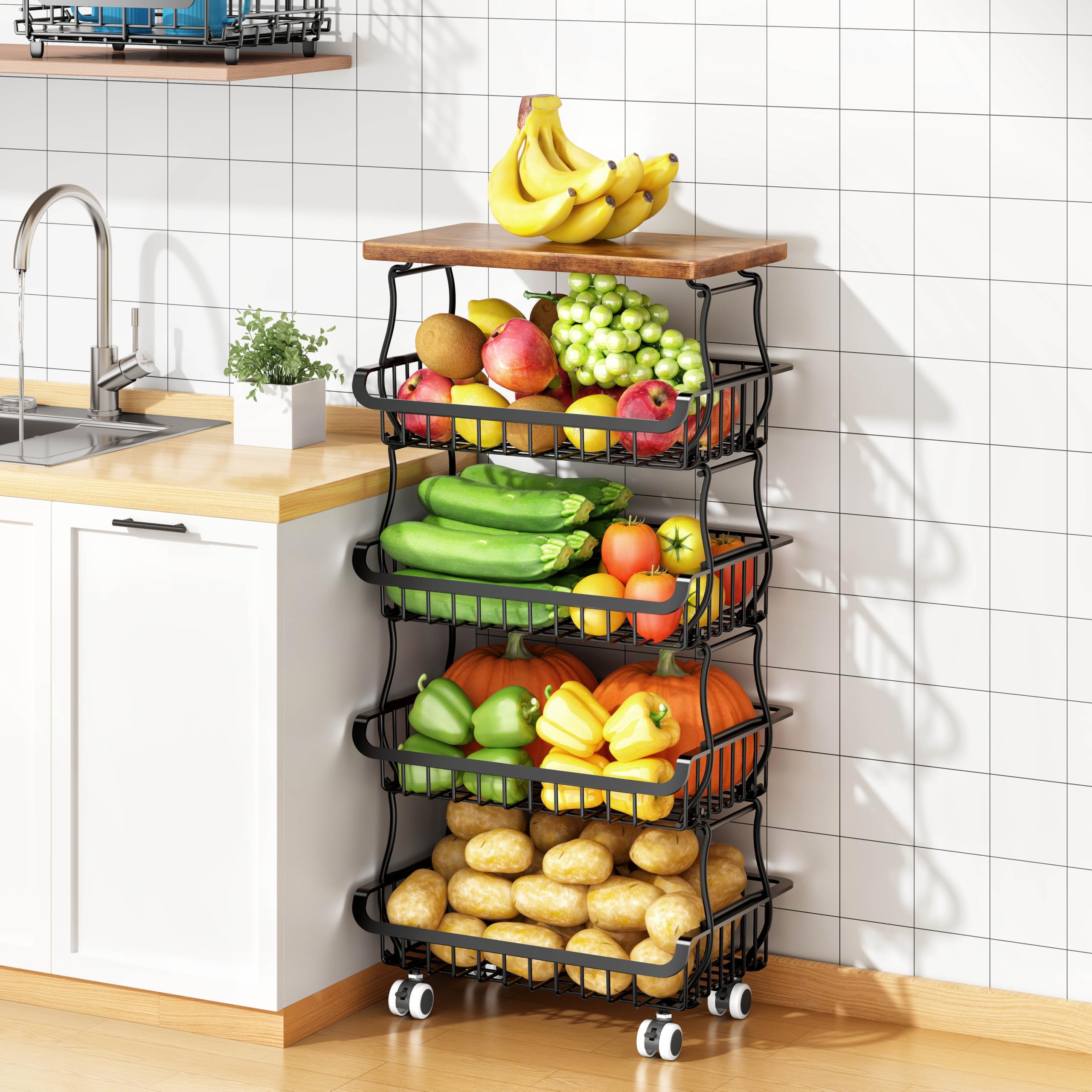 Stapelbare Regalkörbe (2er-Set)