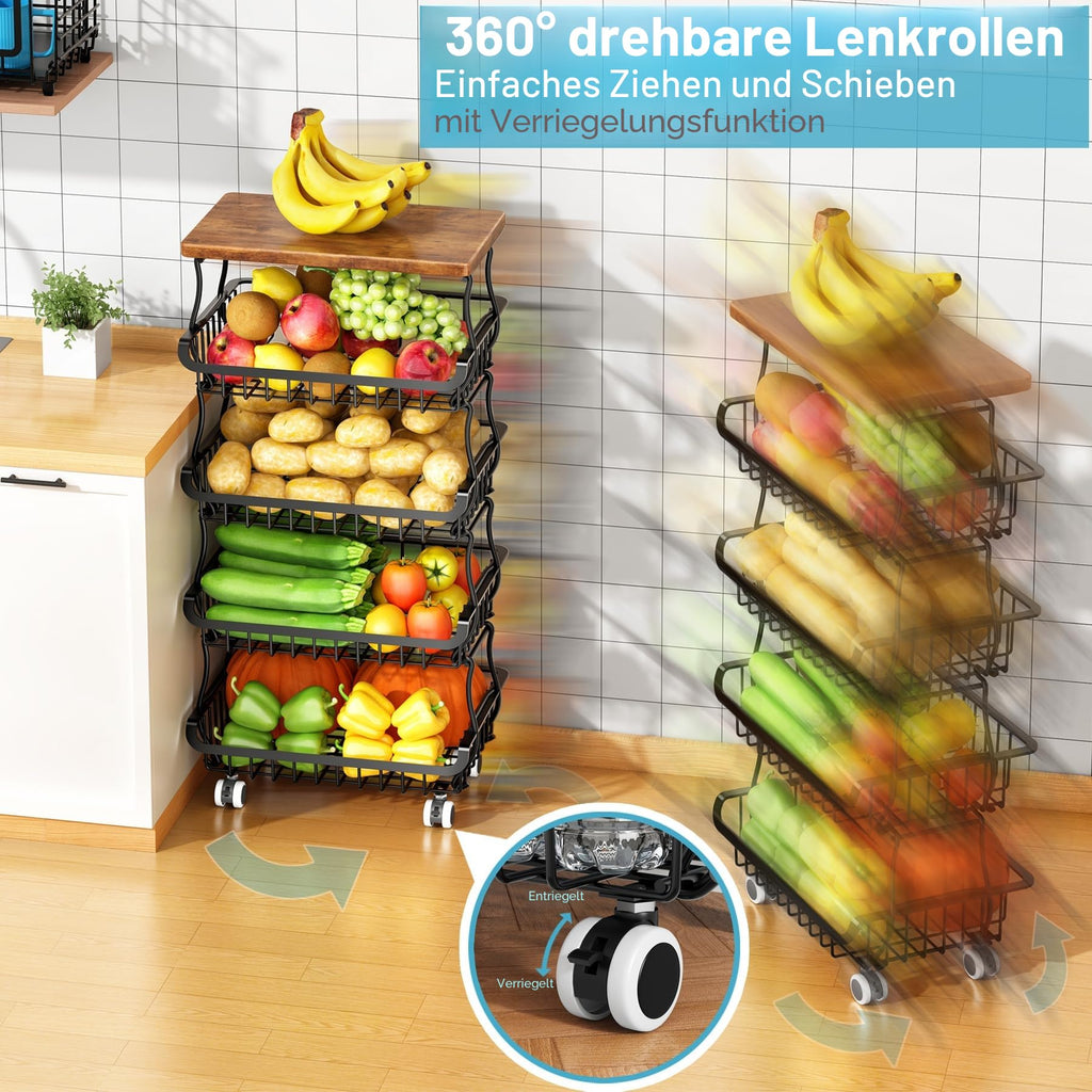 Stapelbare Regalkörbe (2er-Set)